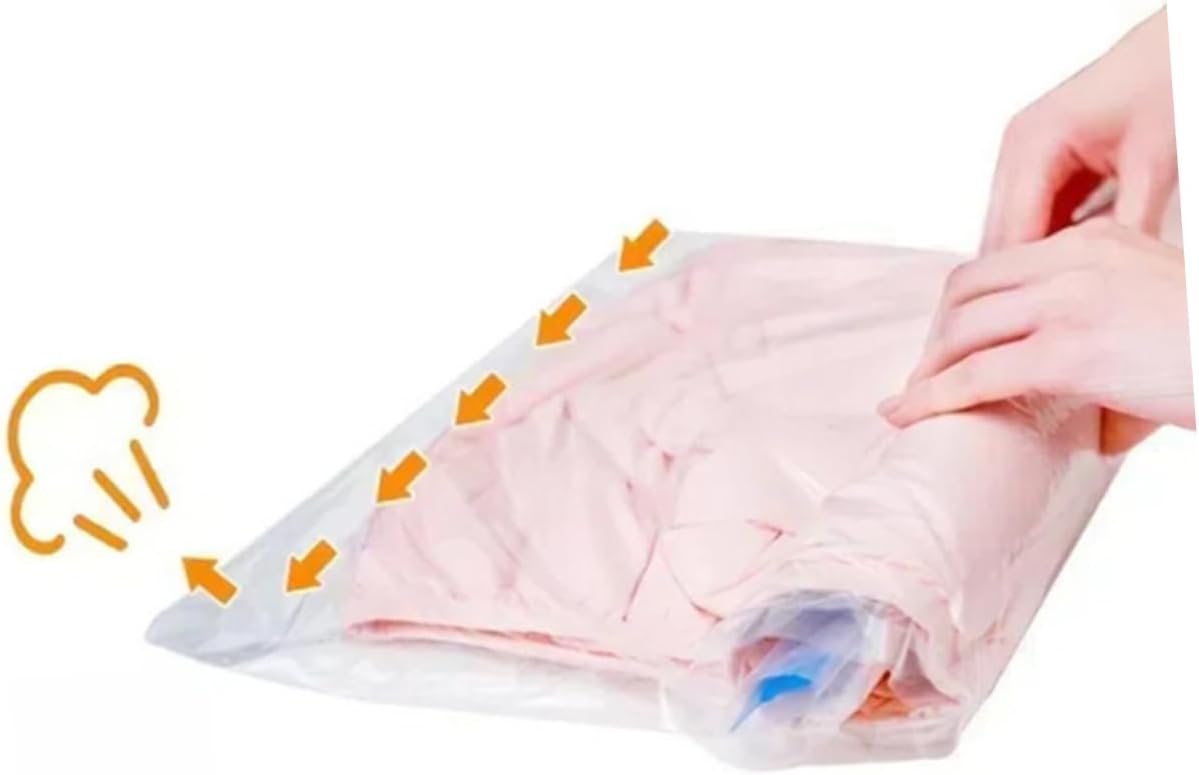 12pcs Travel Space Saver Bags Reusable Vacuum Compression Cloths Airtight Roll up Suitcase Organizers Moisture Packing Bags for Travel