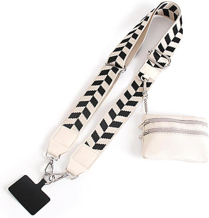 Clip and Go Strap for Phone with Wallet Crossbody,Phone Strap with Zippered Pouch,Phone Strap Crossbody Travel Bag