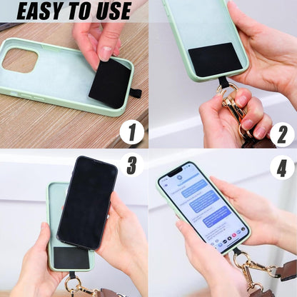 Clip and Go Strap for Phone with Wallet Crossbody,Phone Strap with Zippered Pouch,Phone Strap Crossbody Travel Bag