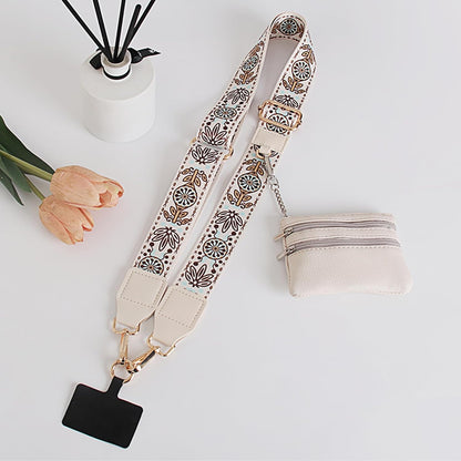 Clip and Go Strap for Phone with Wallet Crossbody,Phone Strap with Zippered Pouch,Phone Strap Crossbody Travel Bag