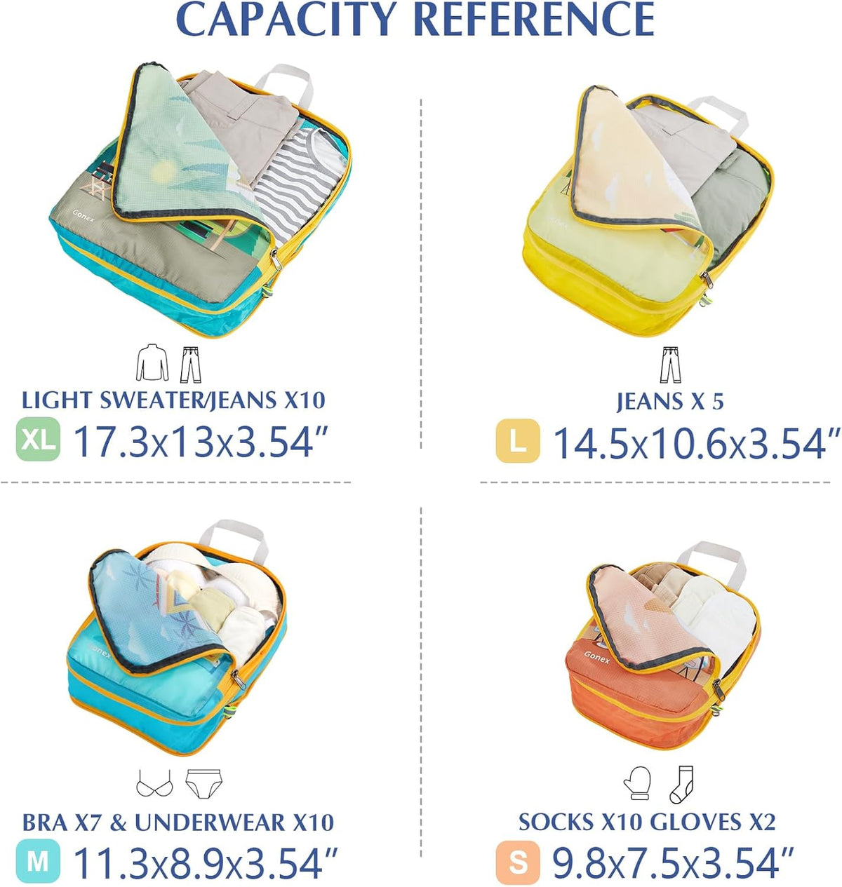 Compression Packing Cubes, 6pcs Expandable Storage Travel Luggage Bags Organizers with Shoe Bag Laundry Bag, Travel Cubes for Suitcase Carry On (Flowers)