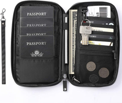 RFID Travel Passport Wallet, Family Passport Holder, Trip Document Organizer P.Travel Series