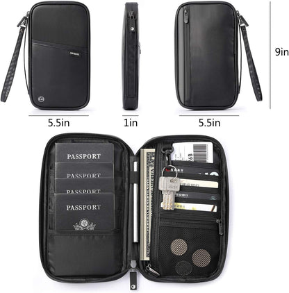RFID Travel Passport Wallet, Family Passport Holder, Trip Document Organizer P.Travel Series