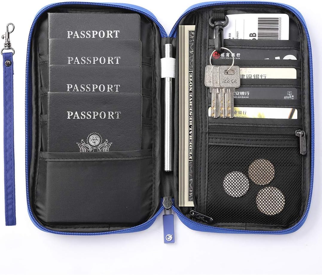 RFID Travel Passport Wallet, Family Passport Holder, Trip Document Organizer P.Travel Series