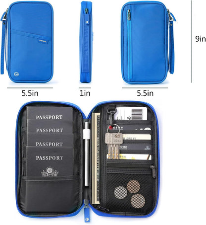 RFID Travel Passport Wallet, Family Passport Holder, Trip Document Organizer P.Travel Series