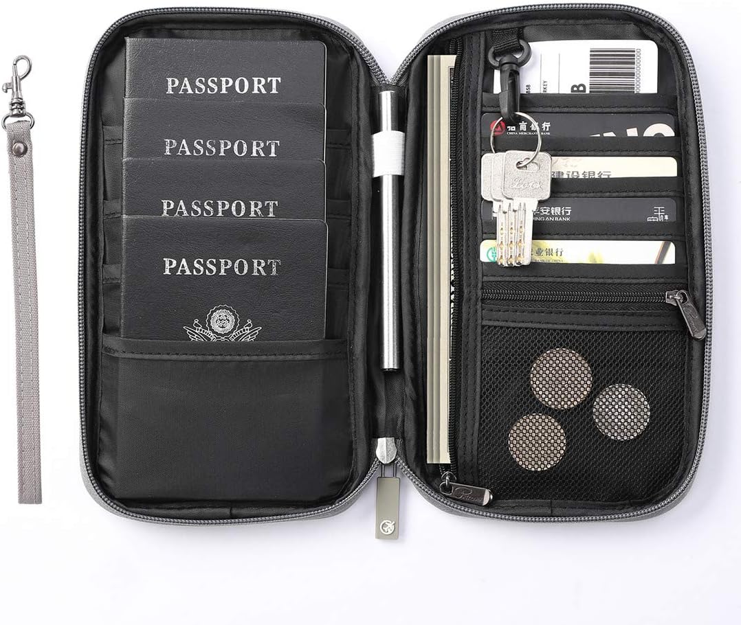 RFID Travel Passport Wallet, Family Passport Holder, Trip Document Organizer P.Travel Series