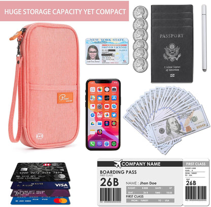 RFID Travel Passport Wallet, Family Passport Holder, Trip Document Organizer P.Travel Series