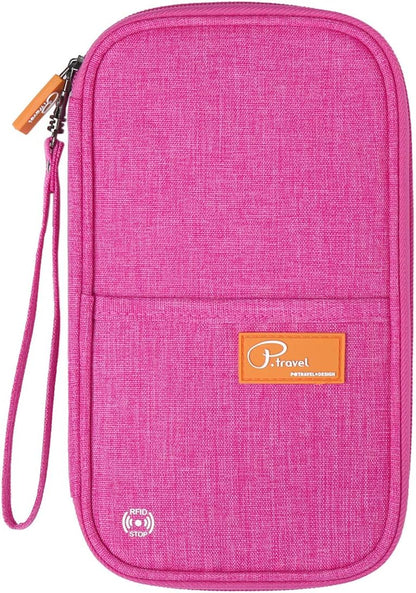 RFID Travel Passport Wallet, Family Passport Holder, Trip Document Organizer P.Travel Series