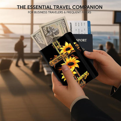 Passport Cover,RFID Blocking,Large Capacity Multi-Slot Travel Passport Wallet for Men & Women - Dark Raven - Colors C