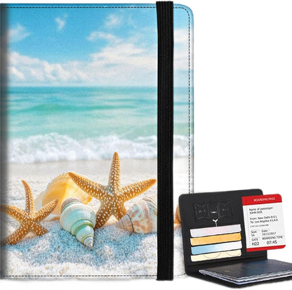 Passport Cover,RFID Blocking,Large Capacity Multi-Slot Travel Passport Wallet for Men & Women - Dark Raven - Colors C