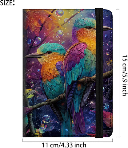 Passport Cover,RFID Blocking,Large Capacity Multi-Slot Travel Passport Wallet for Men & Women - Dark Raven - Colors C