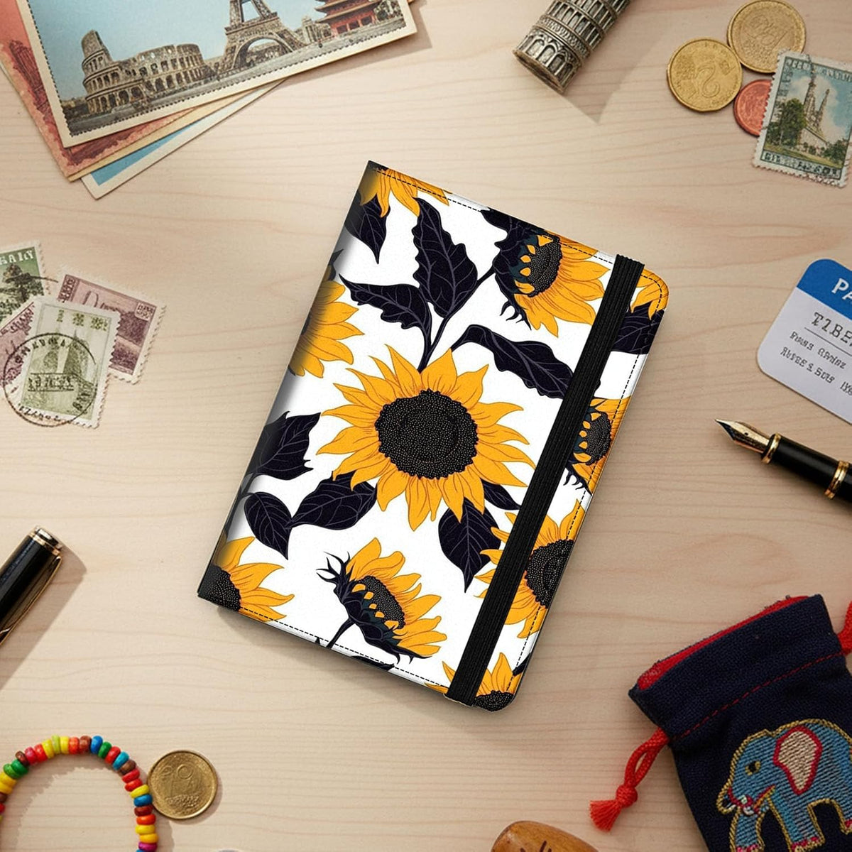 Passport Cover,RFID Blocking,Large Capacity Multi-Slot Travel Passport Wallet for Men & Women - Dark Raven - Colors C