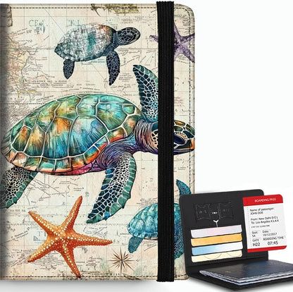 Passport Cover,RFID Blocking,Large Capacity Multi-Slot Travel Passport Wallet for Men & Women - Dark Raven - Colors C