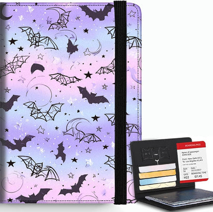 Passport Cover,RFID Blocking,Large Capacity Multi-Slot Travel Passport Wallet for Men & Women - Dark Raven - Colors C