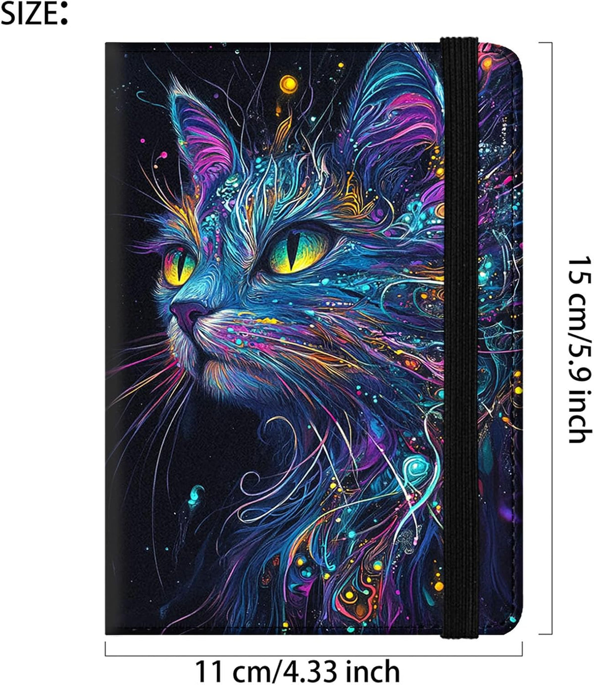 Passport Cover,RFID Blocking,Large Capacity Multi-Slot Travel Passport Wallet for Men & Women - Dark Raven - Colors C