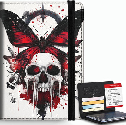 Passport Cover,RFID Blocking,Large Capacity Multi-Slot Travel Passport Wallet for Men & Women - Dark Raven - Colors C
