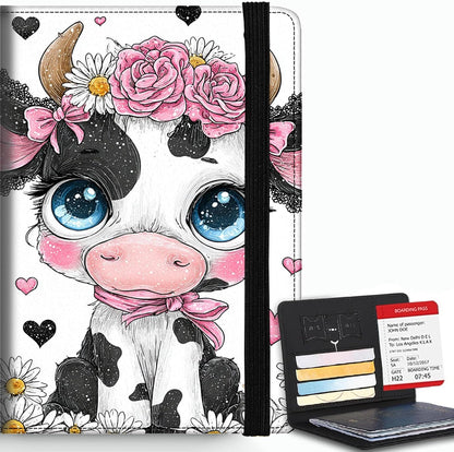 Passport Cover,RFID Blocking,Large Capacity Multi-Slot Travel Passport Wallet for Men & Women - Dark Raven - Colors C