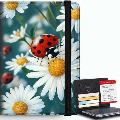 Passport Cover,RFID Blocking,Large Capacity Multi-Slot Travel Passport Wallet for Men & Women - Dark Raven - Colors C