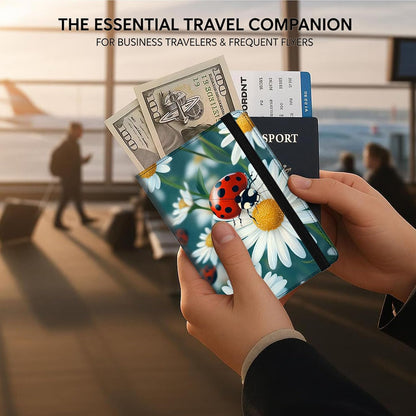 Passport Cover,RFID Blocking,Large Capacity Multi-Slot Travel Passport Wallet for Men & Women - Dark Raven - Colors C