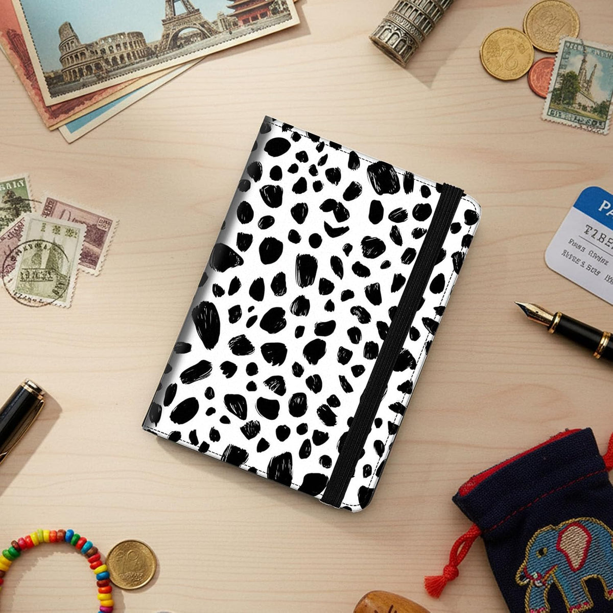Passport Cover,RFID Blocking,Large Capacity Multi-Slot Travel Passport Wallet for Men & Women - Dark Raven - Colors C