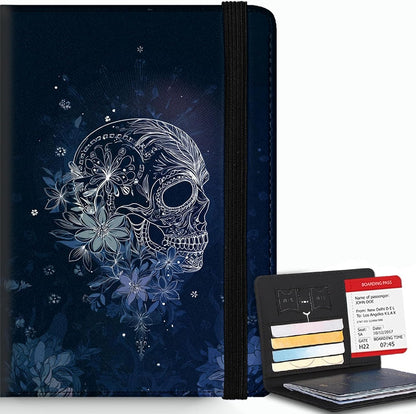 Passport Cover,RFID Blocking,Large Capacity Multi-Slot Travel Passport Wallet for Men & Women - Dark Raven - Colors C