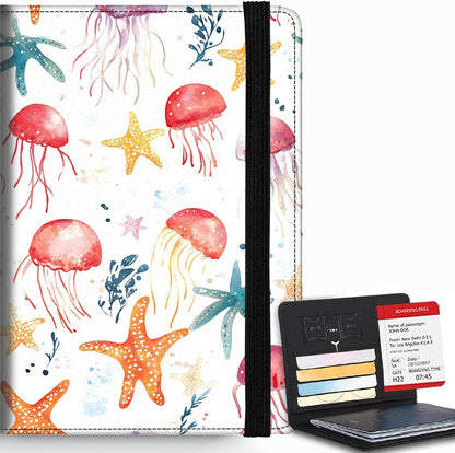 Passport Cover,RFID Blocking,Large Capacity Multi-Slot Travel Passport Wallet for Men & Women - Dark Raven - Colors C
