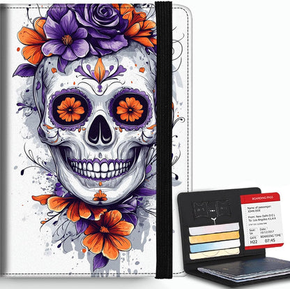 Passport Cover,RFID Blocking,Large Capacity Multi-Slot Travel Passport Wallet for Men & Women - Dark Raven - Colors C