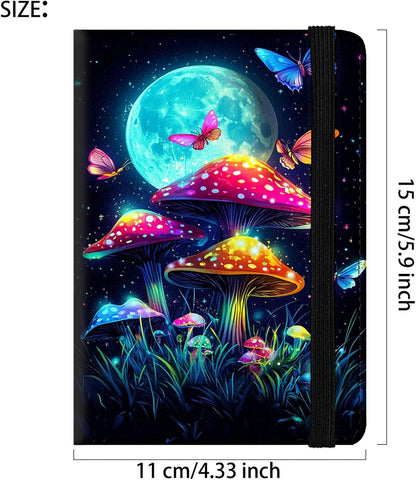 Passport Cover,RFID Blocking,Large Capacity Multi-Slot Travel Passport Wallet for Men & Women - Dark Raven - Colors C