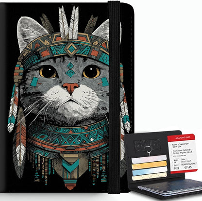 Passport Cover,RFID Blocking,Large Capacity Multi-Slot Travel Passport Wallet for Men & Women - Dark Raven - Colors C