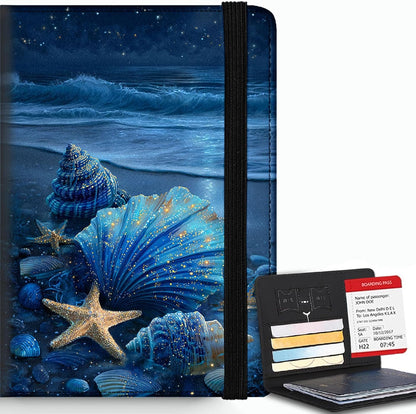 Passport Cover,RFID Blocking,Large Capacity Multi-Slot Travel Passport Wallet for Men & Women - Dark Raven - Colors C