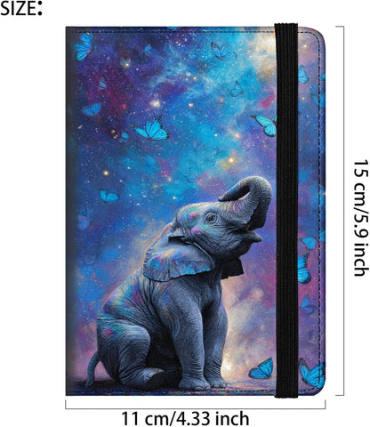 Passport Cover,RFID Blocking,Large Capacity Multi-Slot Travel Passport Wallet for Men & Women - Dark Raven - Colors C