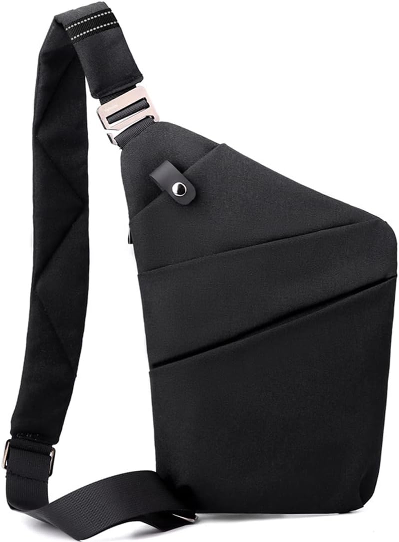 Anti Theft Sling Travel Bag Flat Small Pickpocket Proof Slim Crossbody bags | Travel Pack Cross-body Bag One Shoulder Bag Anti Pickpocket Chest Pouch Passport Bag Secure Purses for Men Women lightweight