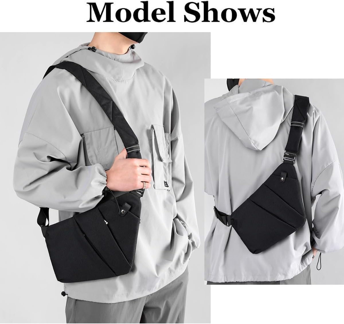 Anti Theft Sling Travel Bag Flat Small Pickpocket Proof Slim Crossbody bags | Travel Pack Cross-body Bag One Shoulder Bag Anti Pickpocket Chest Pouch Passport Bag Secure Purses for Men Women lightweight