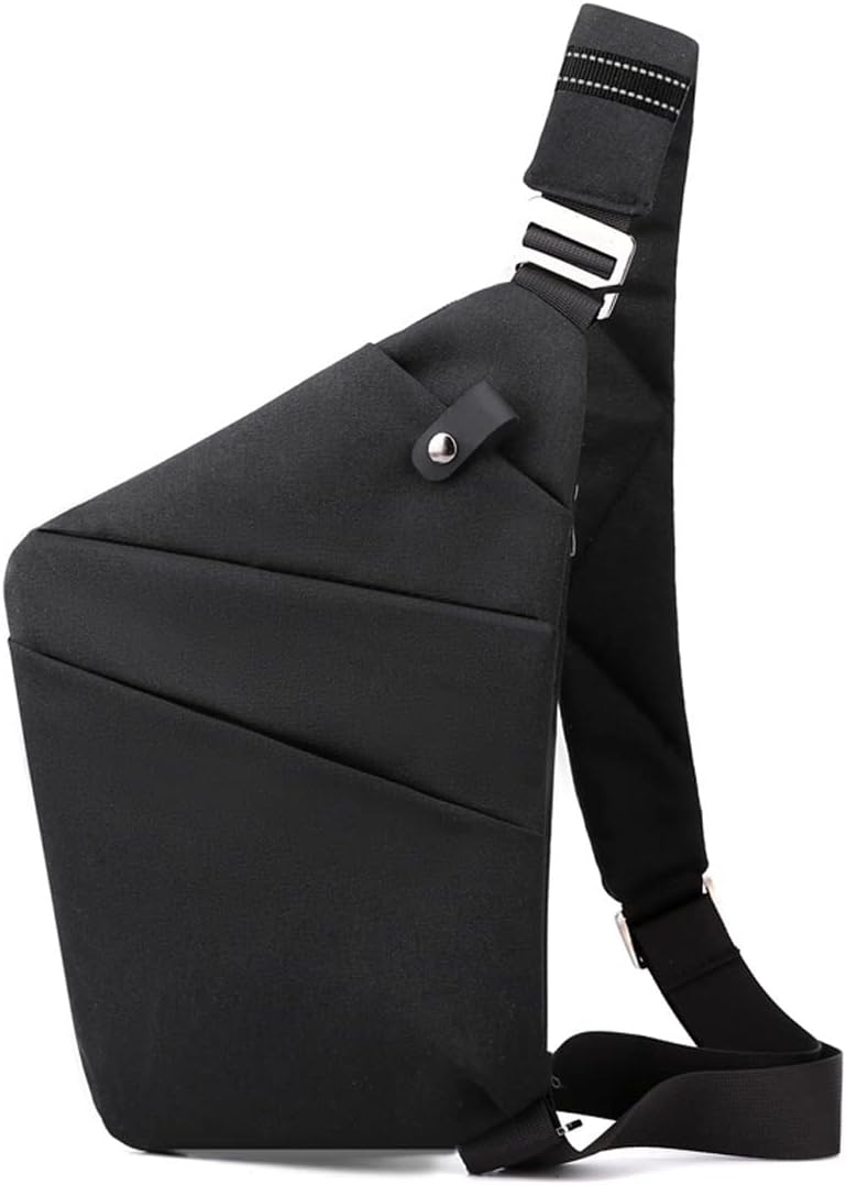 Anti Theft Sling Travel Bag Flat Small Pickpocket Proof Slim Crossbody bags | Travel Pack Cross-body Bag One Shoulder Bag Anti Pickpocket Chest Pouch Passport Bag Secure Purses for Men Women lightweight