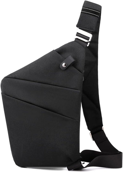Anti Theft Sling Travel Bag Flat Small Pickpocket Proof Slim Crossbody bags | Travel Pack Cross-body Bag One Shoulder Bag Anti Pickpocket Chest Pouch Passport Bag Secure Purses for Men Women lightweight