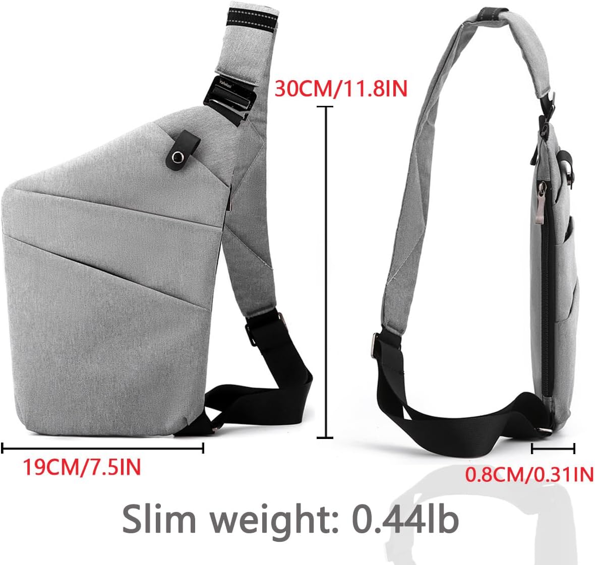 Anti Theft Sling Travel Bag Flat Small Pickpocket Proof Slim Crossbody bags | Travel Pack Cross-body Bag One Shoulder Bag Anti Pickpocket Chest Pouch Passport Bag Secure Purses for Men Women lightweight