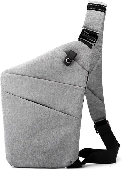 Anti Theft Sling Travel Bag Flat Small Pickpocket Proof Slim Crossbody bags | Travel Pack Cross-body Bag One Shoulder Bag Anti Pickpocket Chest Pouch Passport Bag Secure Purses for Men Women lightweight