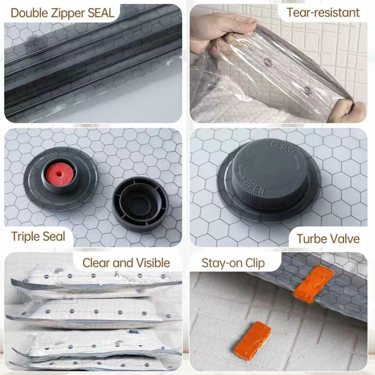 Travel Vacuum Bags for Clothing with Rechargeable Electric Pump - Portable Space Saver Bags for Travel & Home - Vacuum Compression Packing Seal for Clothes, Blankets, Seasonal Storage 12 Combo Set