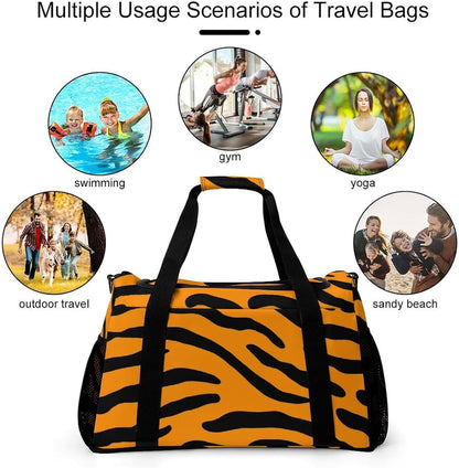 Carry On Foldable Travel Duffel Bag Lightweight Weekender Overnight Tote Bag for Women Yoga Sport