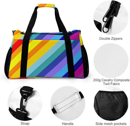 Carry On Foldable Travel Duffel Bag Lightweight Weekender Overnight Tote Bag for Women Yoga Sport