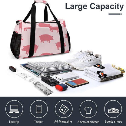 Carry On Foldable Travel Duffel Bag Lightweight Weekender Overnight Tote Bag for Women Yoga Sport