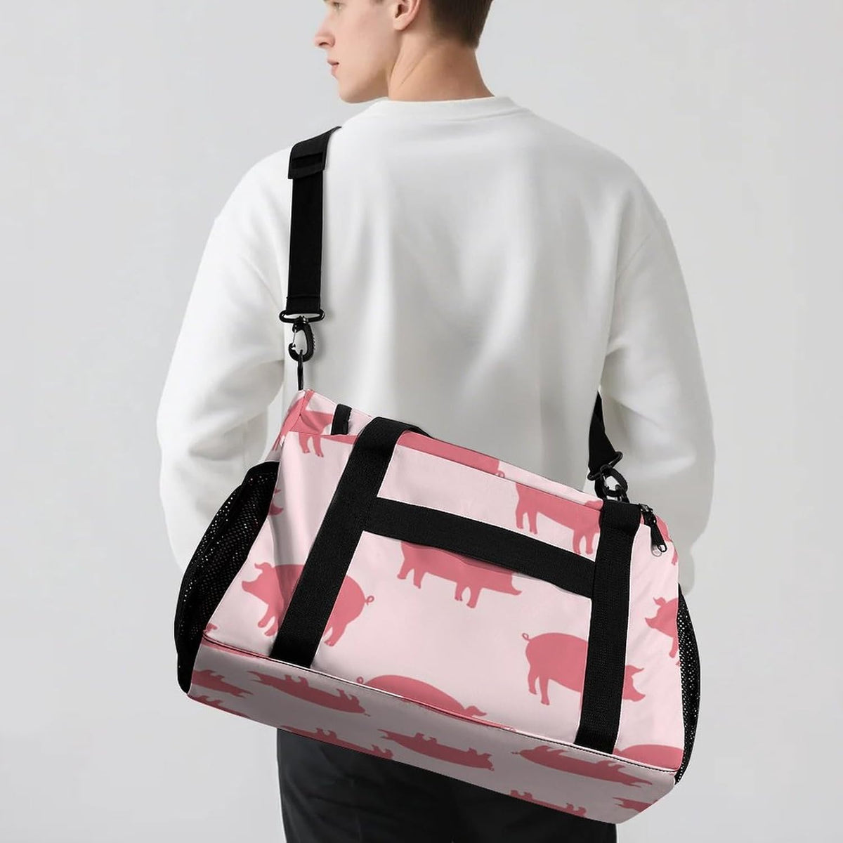 Carry On Foldable Travel Duffel Bag Lightweight Weekender Overnight Tote Bag for Women Yoga Sport