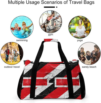 Carry On Foldable Travel Duffel Bag Lightweight Weekender Overnight Tote Bag for Women Yoga Sport