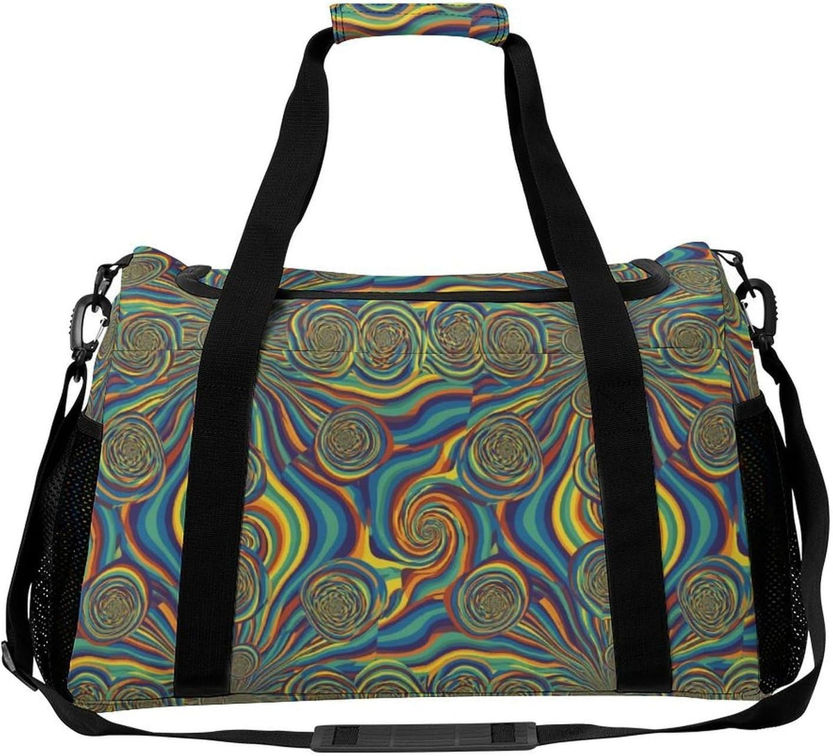 Carry On Foldable Travel Duffel Bag Lightweight Weekender Overnight Tote Bag for Women Yoga Sport