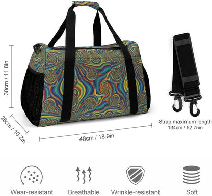Carry On Foldable Travel Duffel Bag Lightweight Weekender Overnight Tote Bag for Women Yoga Sport