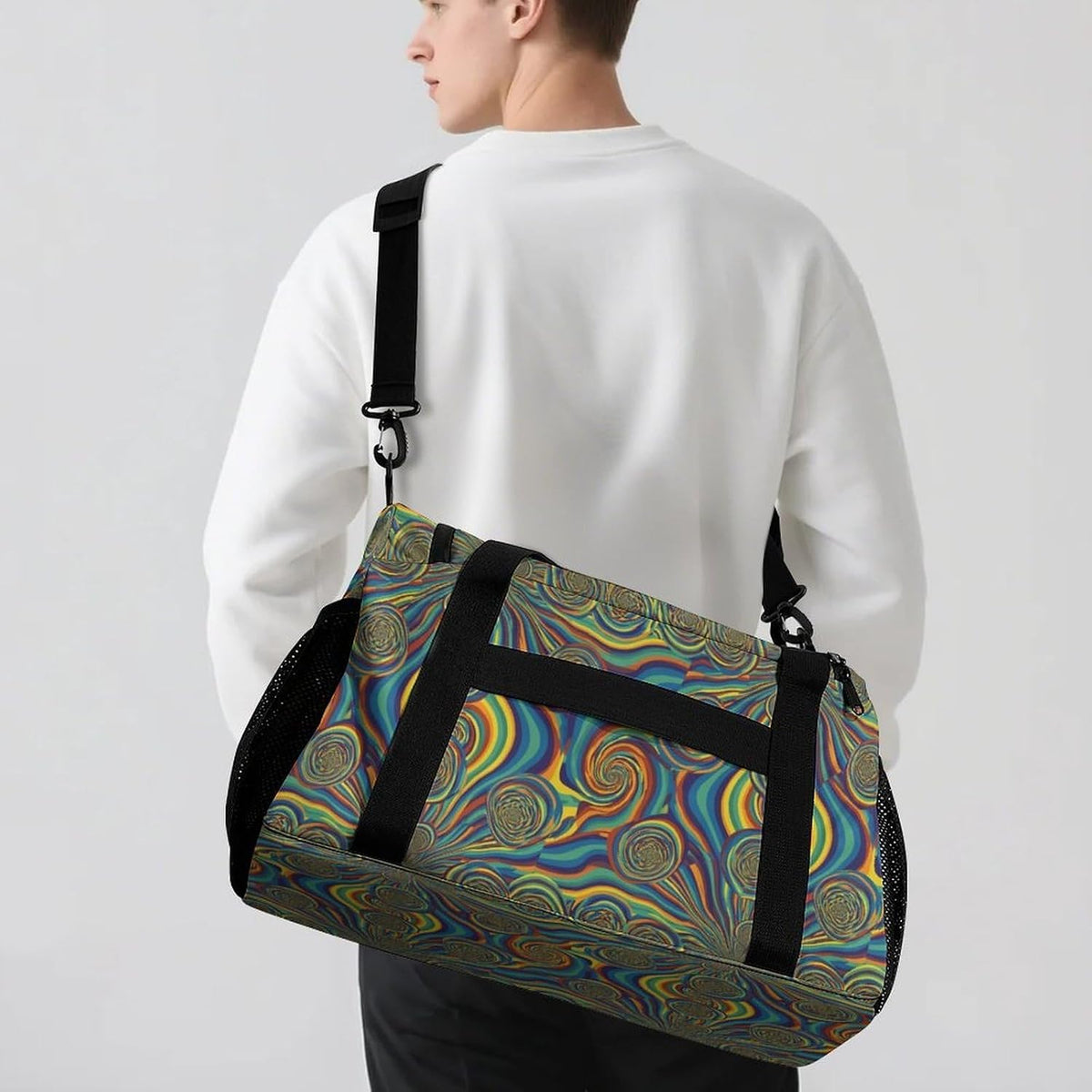 Carry On Foldable Travel Duffel Bag Lightweight Weekender Overnight Tote Bag for Women Yoga Sport