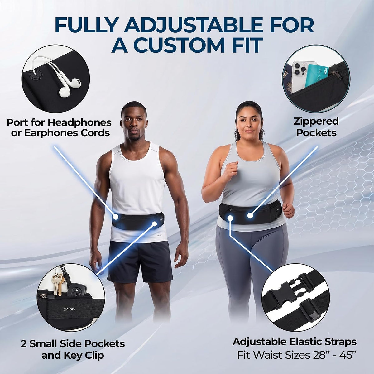 The Belt of Orion Money Belt, Anti-Theft Travel Waist Pack, Slim 9x4in | Money Belt, Anti-Theft Design, Passport & Cash Holder, Slim Fit 9x4in, For Men & Women