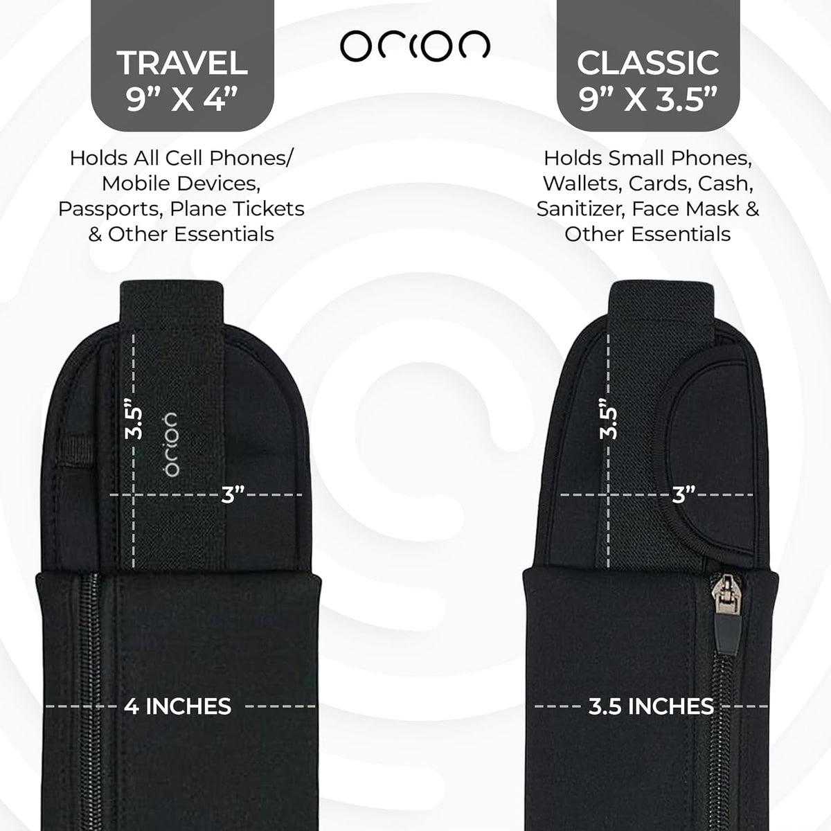 The Belt of Orion Money Belt, Anti-Theft Travel Waist Pack, Slim 9x4in | Money Belt, Anti-Theft Design, Passport & Cash Holder, Slim Fit 9x4in, For Men & Women