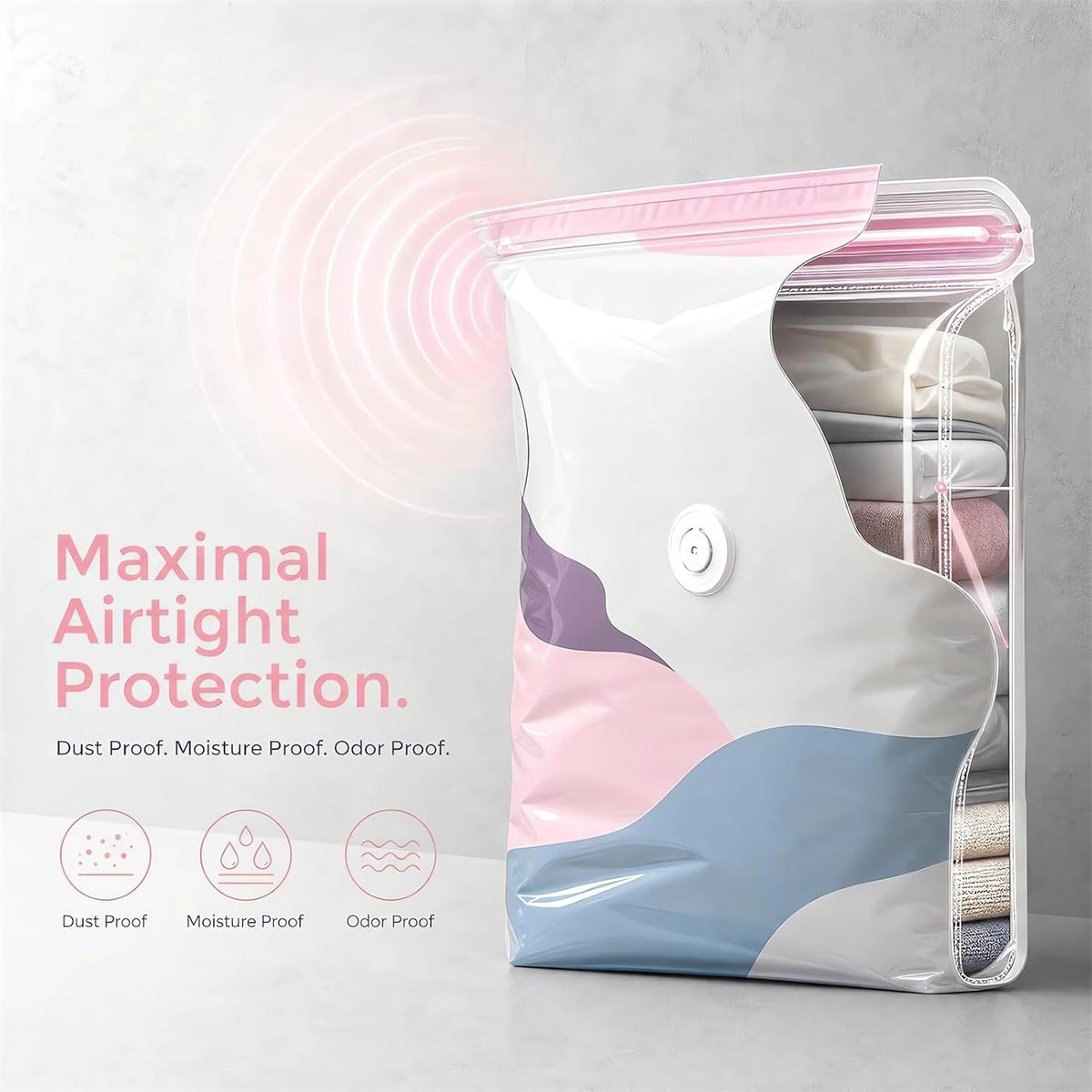 2026 Life Space Creator 80% Compression Storage Bags, Extra Large 3d Roll Up Vacuum Seal For Comforters, Blankets, Clothes, Bedding, Jumbo Packing Cubes For Travel, No Pump Needed Large