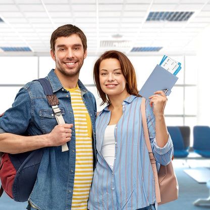 Passport-Holder-for-Travel-Women-Men Blue，lLarge capacity Passports Holders TravelCover Wallet Passport with Pen Holder